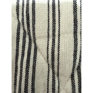 Bee And Willow Colcha Matrimonial Queen Quilt Stripe Linen Look Farmhouse Cotton